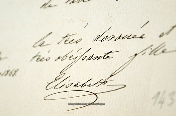 エリザベート皇后のサイン